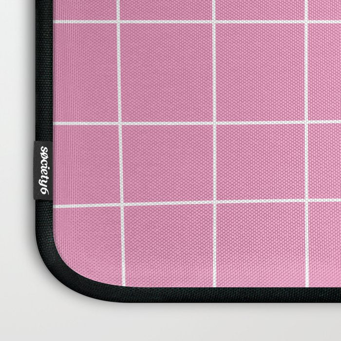 Hand Drawn Grid Hot Pink Laptop Sleeve Gallery Image 3