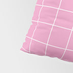 Hand Drawn Grid Hot Pink Pillow Sham Gallery Image 4