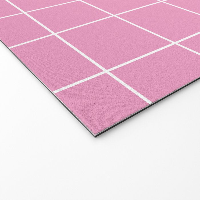 Hand Drawn Grid Hot Pink Welcome Mat Gallery Image 2