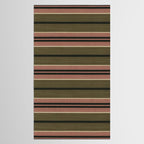 linen stripes (olive green and pink) Tablecloth Gallery Image 2