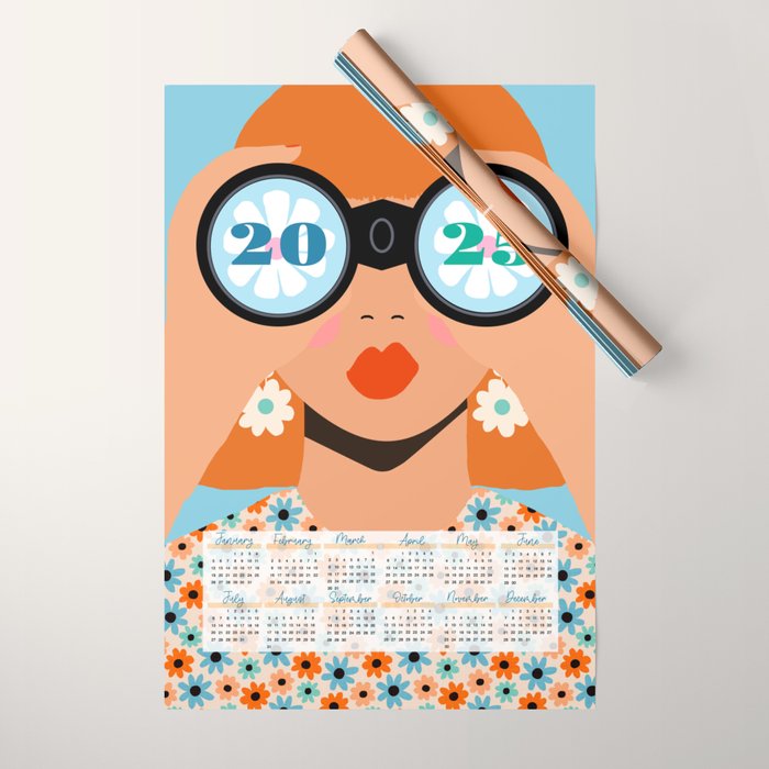 2025 Calendar - Seeking New Horizons Wrapping Paper Gallery Image 1