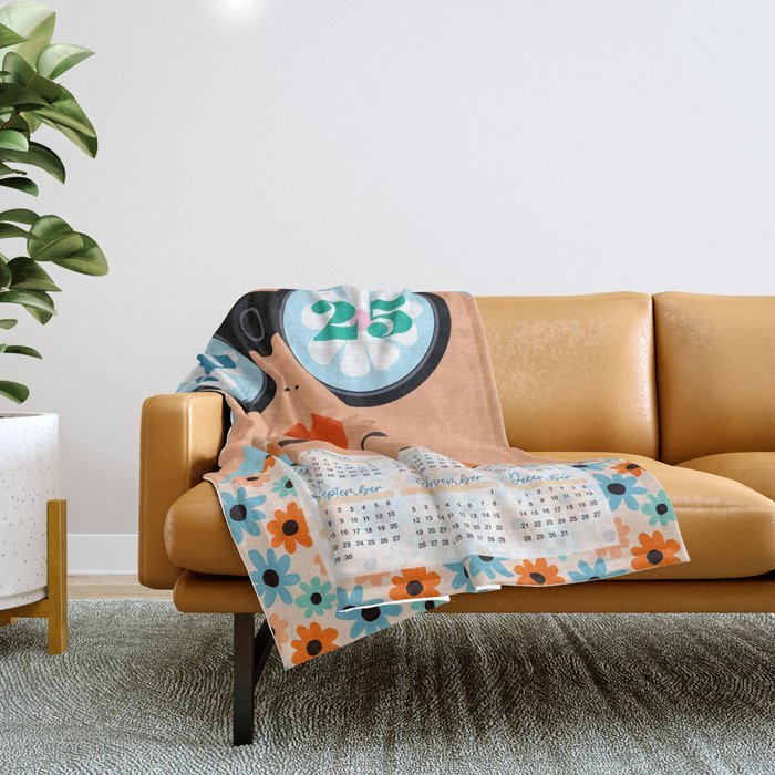 2025 Calendar - Seeking New Horizons Throw Blanket Gallery Image 1