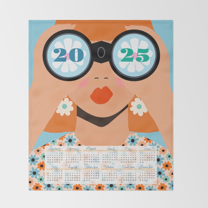 2025 Calendar - Seeking New Horizons Throw Blanket Gallery Image 2