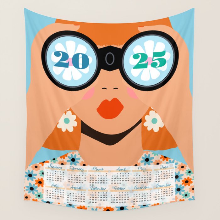 2025 Calendar - Seeking New Horizons Wall Tapestry Gallery Image 1