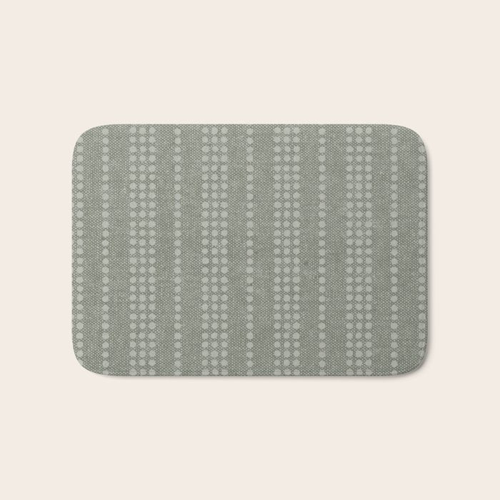 irregular striped dots - sage Bath Mat Gallery Image 1