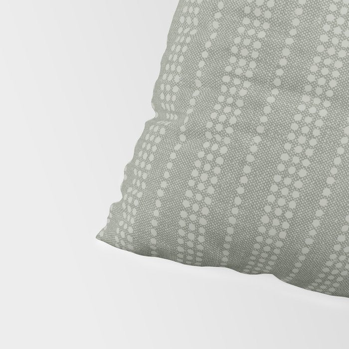 irregular striped dots - sage Pillow Sham Gallery Image 4