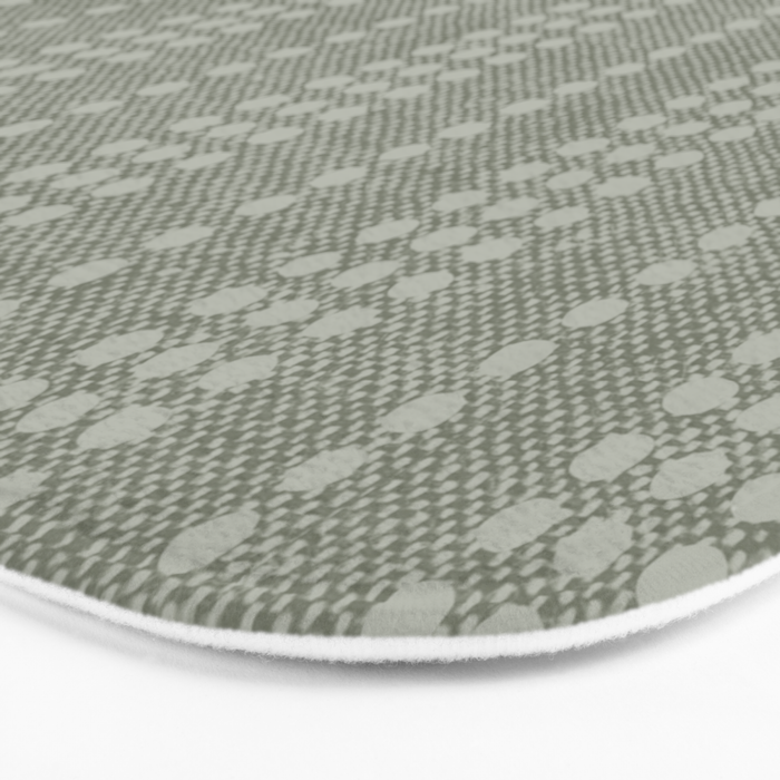 irregular striped dots - sage Bath Mat Gallery Image 3