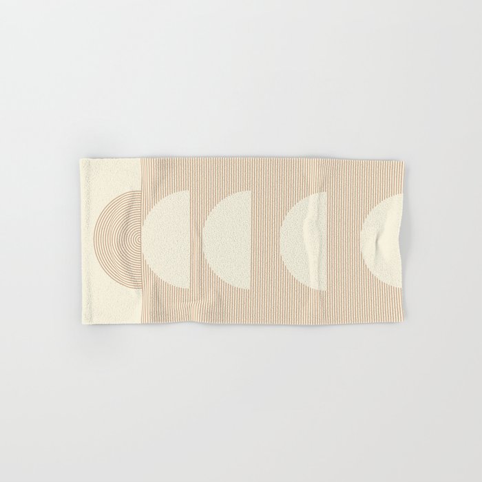 Geometric lines in Shades of Coffee and Latte 4 (Sunrise and Sunset) Bath Towel Gallery Image 1