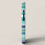 Tropical Blue Stripe|Banana Leaf Coordinate|Renee Davis iPhone Case Gallery Image 2