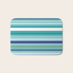 Tropical Blue Stripe|Banana Leaf Coordinate|Renee Davis Bath Mat Gallery Image 1
