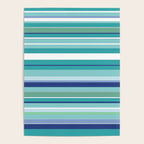 Tropical Blue Stripe|Banana Leaf Coordinate|Renee Davis Poster Gallery Image 4
