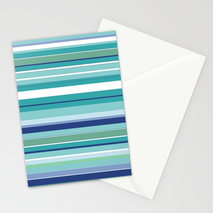 Tropical Blue Stripe|Banana Leaf Coordinate|Renee Davis Stationery Card Gallery Image 2