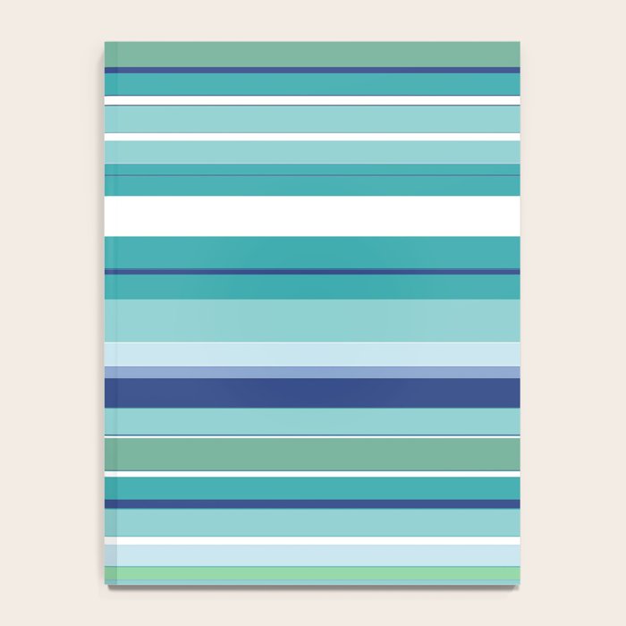 Tropical Blue Stripe|Banana Leaf Coordinate|Renee Davis Notebook Gallery Image 4