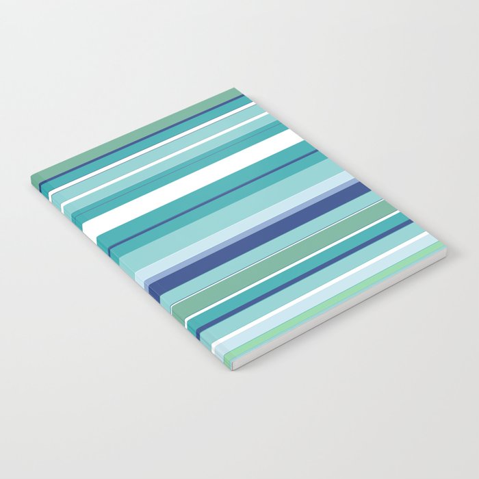 Tropical Blue Stripe|Banana Leaf Coordinate|Renee Davis Notebook Gallery Image 2