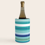Tropical Blue Stripe|Banana Leaf Coordinate|Renee Davis Wine Chiller Gallery Image 1