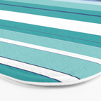 Tropical Blue Stripe|Banana Leaf Coordinate|Renee Davis Bath Mat Gallery Image 3
