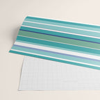 Tropical Blue Stripe|Banana Leaf Coordinate|Renee Davis Wrapping Paper Gallery Image 2