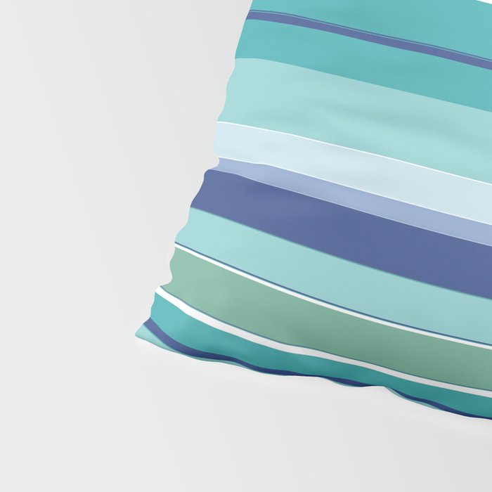 Tropical Blue Stripe|Banana Leaf Coordinate|Renee Davis Pillow Sham Gallery Image 4