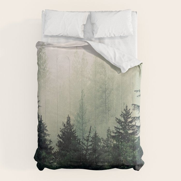 Foggy Pine Trees Comforter Gallery Image 6