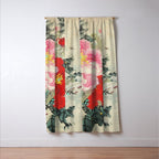 Chinese Peony Blooming Floral Art Window Curtain Gallery Image 3