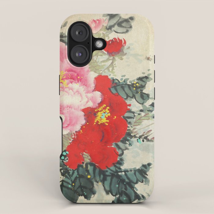 Chinese Peony Blooming Floral Art iPhone Case Gallery Image 1