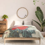 Chinese Peony Blooming Floral Art Comforter Gallery Image 3