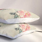 Chinese Peony Blooming Floral Art Pillow Sham Gallery Image 3