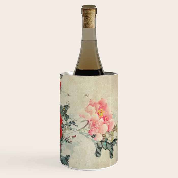 Chinese Peony Blooming Floral Art Wine Chiller Gallery Image 3
