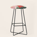 Chinese Peony Blooming Floral Art Stool Gallery Image 1