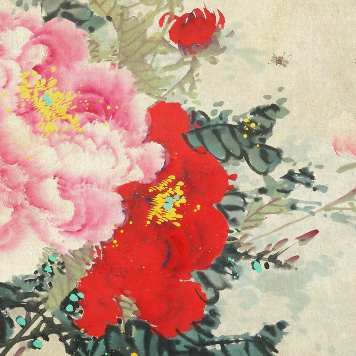 Chinese Peony Blooming Floral Art Coffee Mug Gallery Image 2