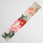 Chinese Peony Blooming Floral Art Table Runner Gallery Image 3