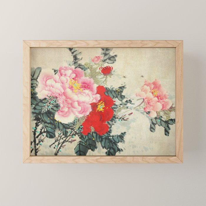 Chinese Peony Blooming Floral Art Mini Art Print Gallery Image 1