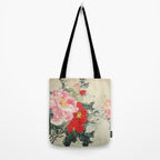Chinese Peony Blooming Floral Art Tote Bag Gallery Image 2