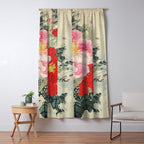 Chinese Peony Blooming Floral Art Window Curtain Gallery Image 5