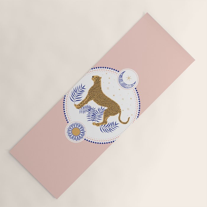 Wild Cheetah and the Moon 2 Yoga Mat Gallery Image 1