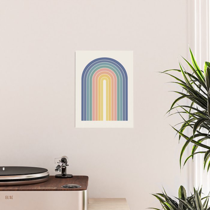 Gradient Arch XX Retro Mid Century Modern Rainbow Poster Gallery Image 2