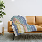 Gradient Arch XX Retro Mid Century Modern Rainbow Throw Blanket Gallery Image 1
