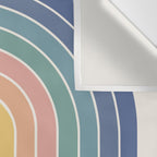 Gradient Arch XX Retro Mid Century Modern Rainbow Wall Tapestry Gallery Image 3