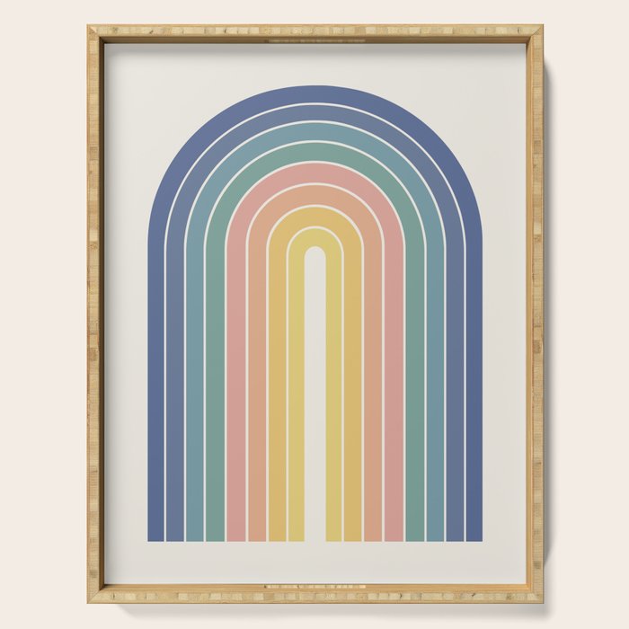 Gradient Arch XX Retro Mid Century Modern Rainbow Serving Tray Gallery Image 1