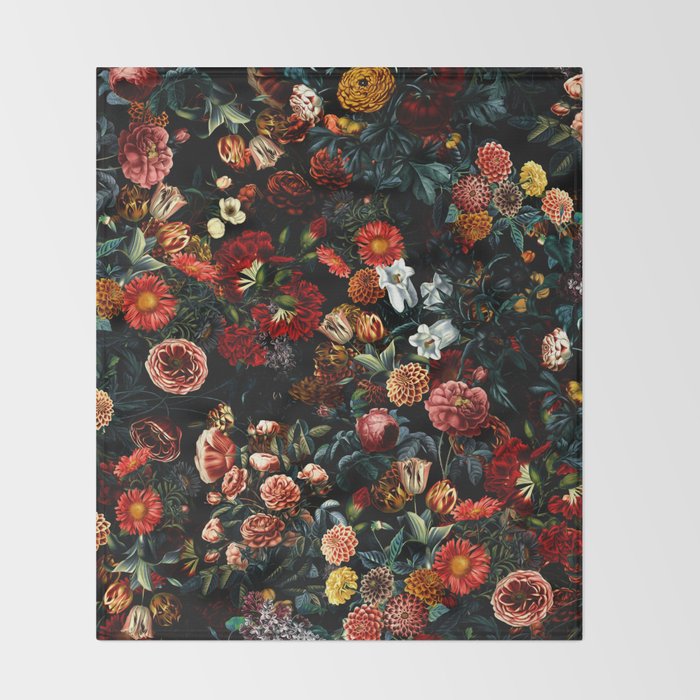 Midnight Garden XXVI Throw Blanket Gallery Image 2