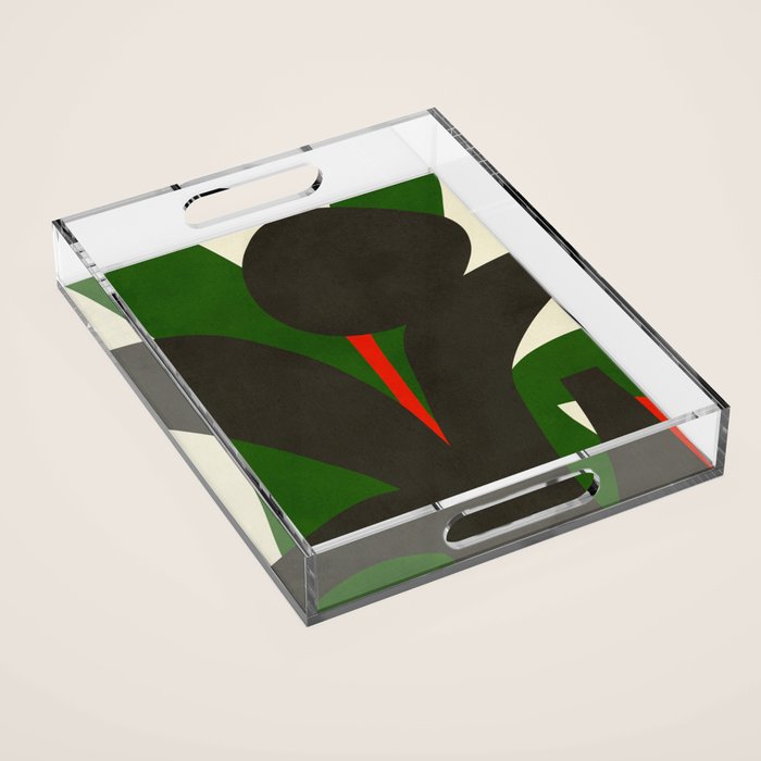 Abstract botanical X01 Acrylic Tray Gallery Image 1