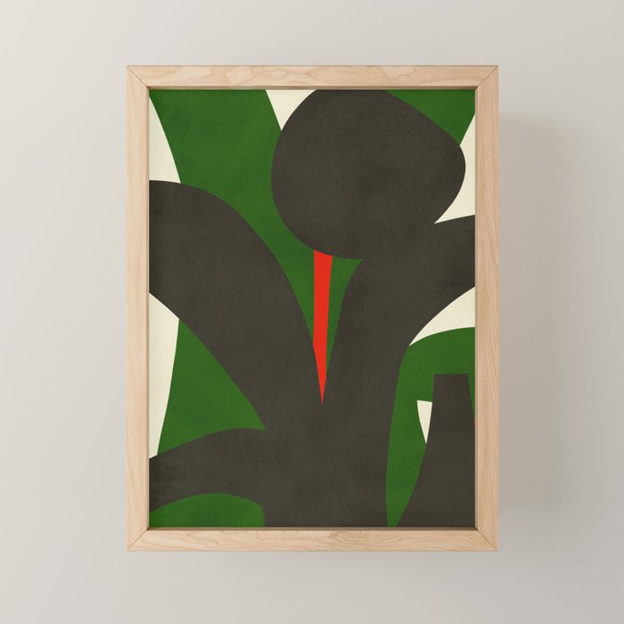 Abstract botanical X01 Mini Art Print Gallery Image 1