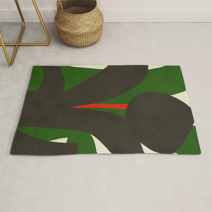 Abstract botanical X01 Rug Gallery Image 1