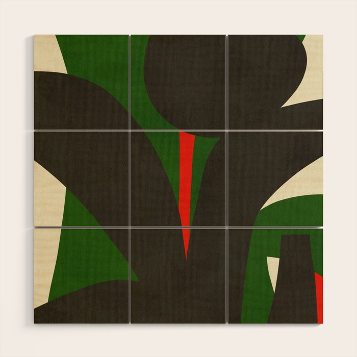Abstract botanical X01 Wood Wall Art Gallery Image 1