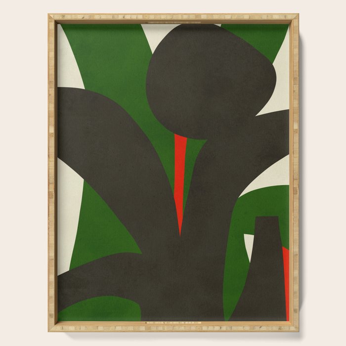 Abstract botanical X01 Serving Tray Gallery Image 1