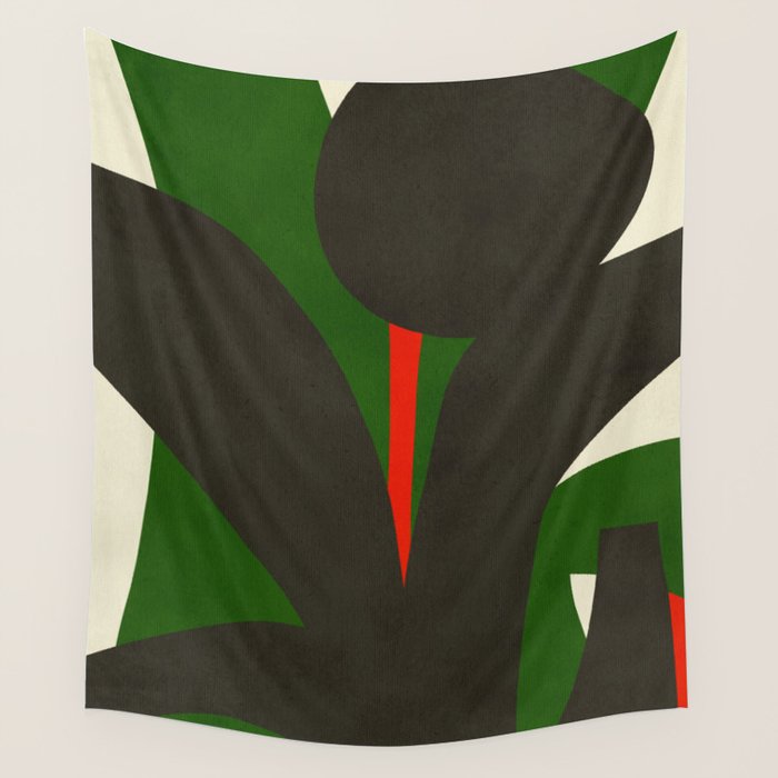 Abstract botanical X01 Wall Tapestry Gallery Image 4