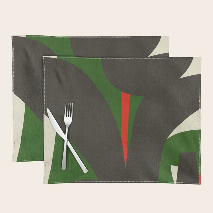 Abstract botanical X01 Placemat Gallery Image 1