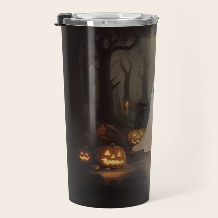 Ghost and Cat Travel Mug Gallery Image 3