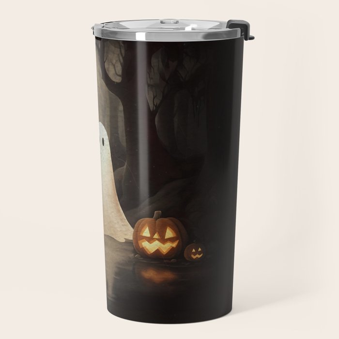 Ghost and Cat Travel Mug Gallery Image 2