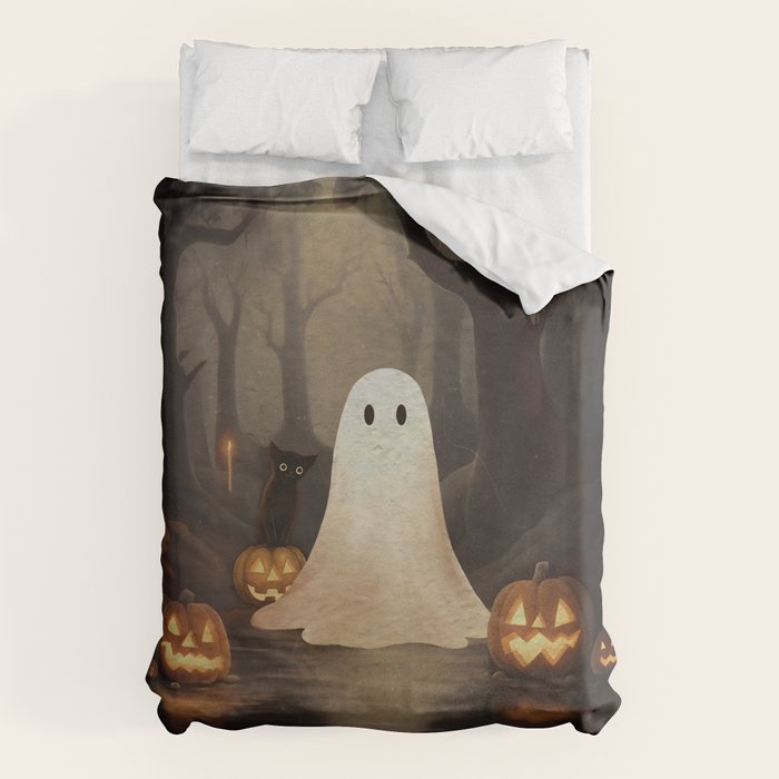 Ghost and Cat Duvet Cover Gallery Image 6